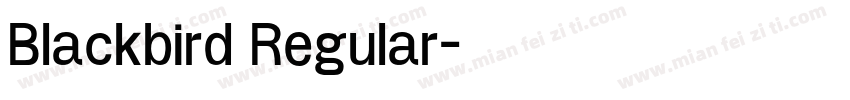 Blackbird Regular字体转换